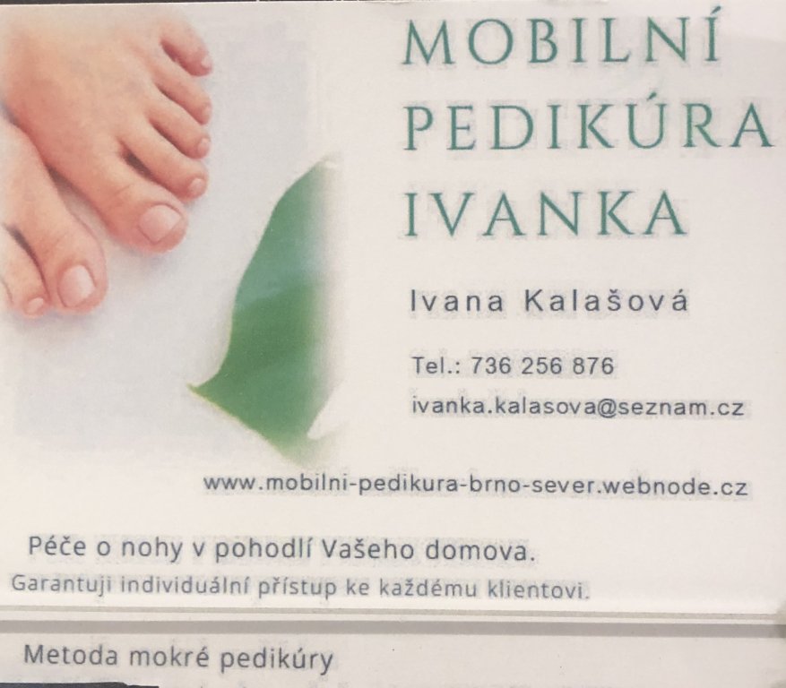 Mobilní pedikúra Ivanka